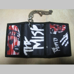 Misfits, hrubá pevná textilná peňaženka s retiazkou a karabínkou